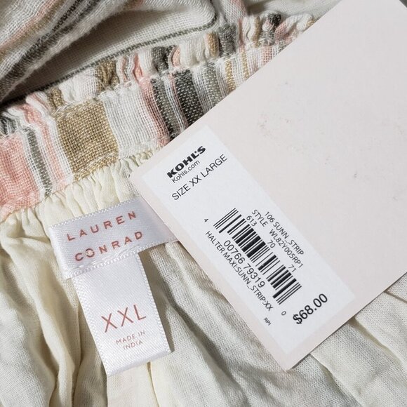 NWT Lauren Conrad Tiered Sleeveless Sundress Size XXL Boho Bohemian Maxi - Picture 2 of 3